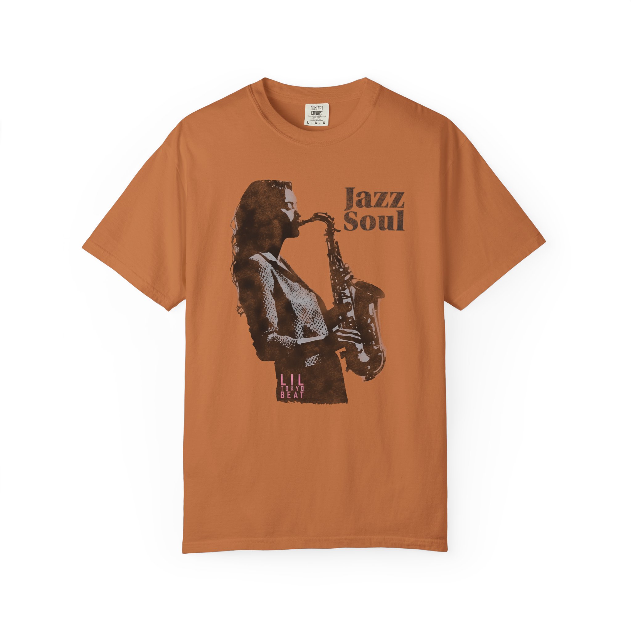 Jazz Soul Saxophone T-shirt, Music Lover Tee, Vintage Jazz Player Shirt, Unisex Tee, Garment-Dyed Shirt, Gift for Jazz Lovers, t7 - Image 4