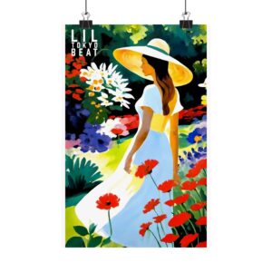 Botanical Wall Art Print, Matte Vertical Posters, Summer Vibes Poster, Floral Home Decor, Garden Lover Gift, Nature-Inspired Artwork, Woman