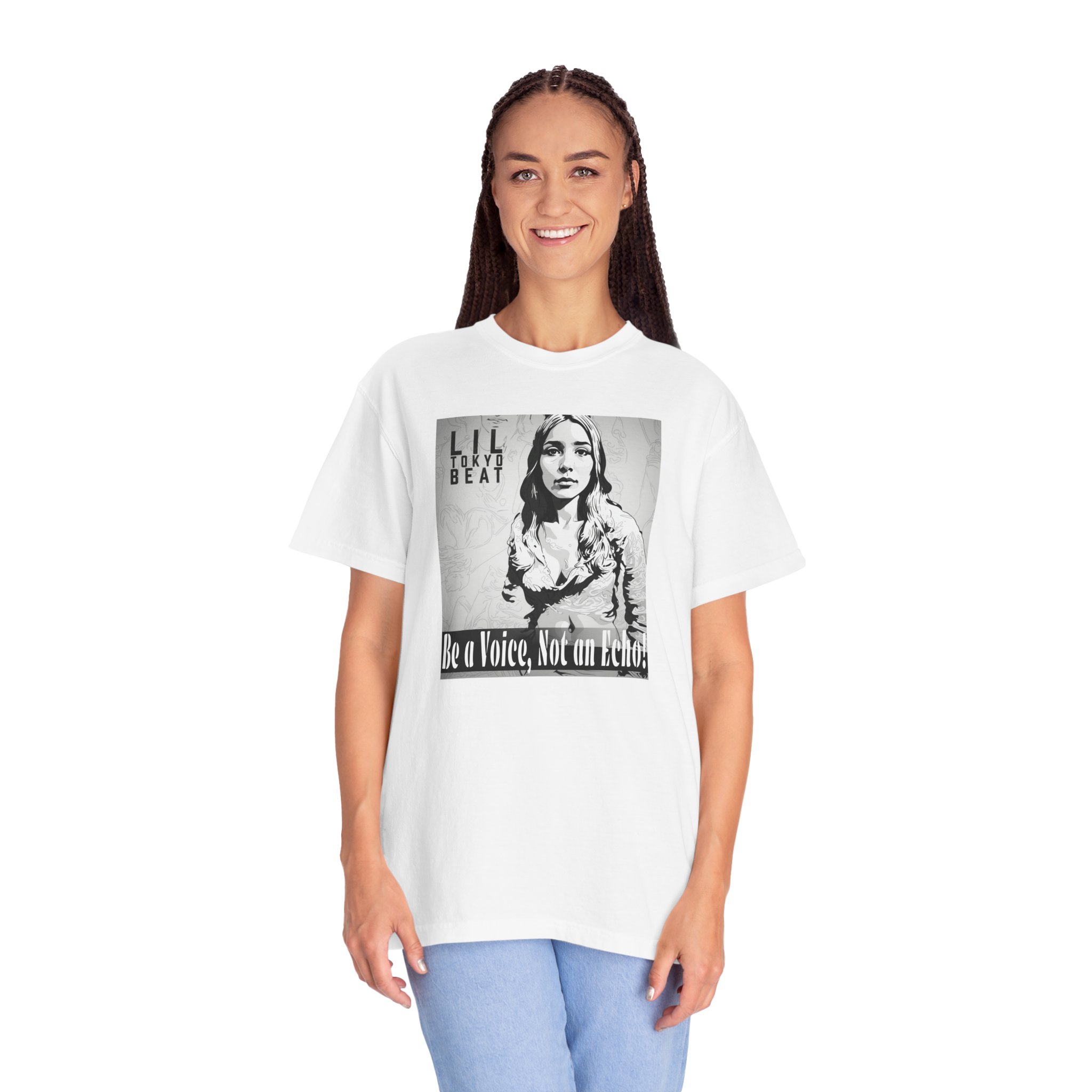 Empowering Message T-Shirt: Be a Voice, Not an Echo - Unisex Casual Wear for Inspiration, Gift for Activists, Statement Apparel, t7 - Image 2