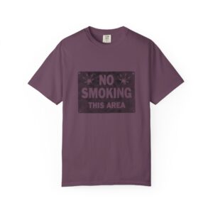 No Smoking This Area T-Shirt — Vintage Sign Graphic Tee t2