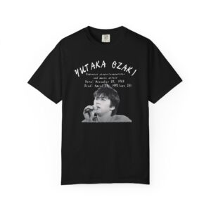 Yutaka Ozaki, Japanese Legend Singer Graphic Tee for Music Lovers, Unisex T-shirt, Designs Front and Back, Gift for Concert Fans, t50