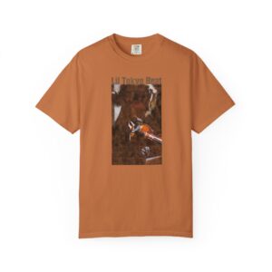 Lil Tokyo Beat Violin Art Tee, grunge Rust Color t-shirts, Emotional Music-Inspired Streetwear, Everyday Wear, t0