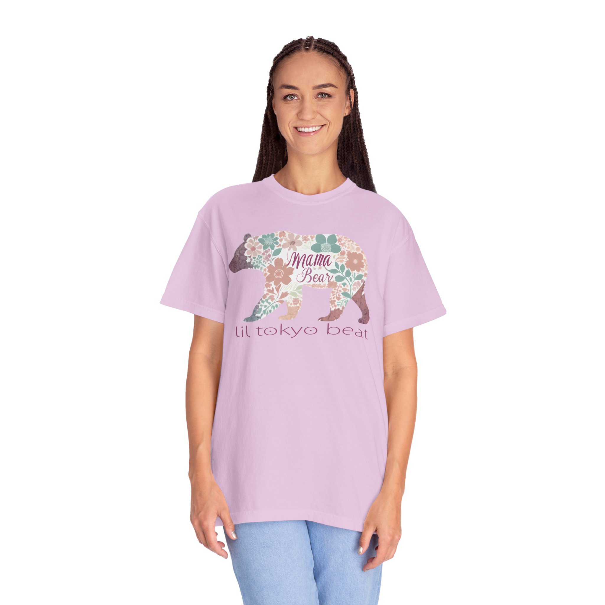 Floral Mama Bear T-Shirt, Cute Gift for Mom, Casual Everyday Wear, Mother's Day, Comfortable Unisex Tee, Nature Lover Apparel, t7 - Image 2