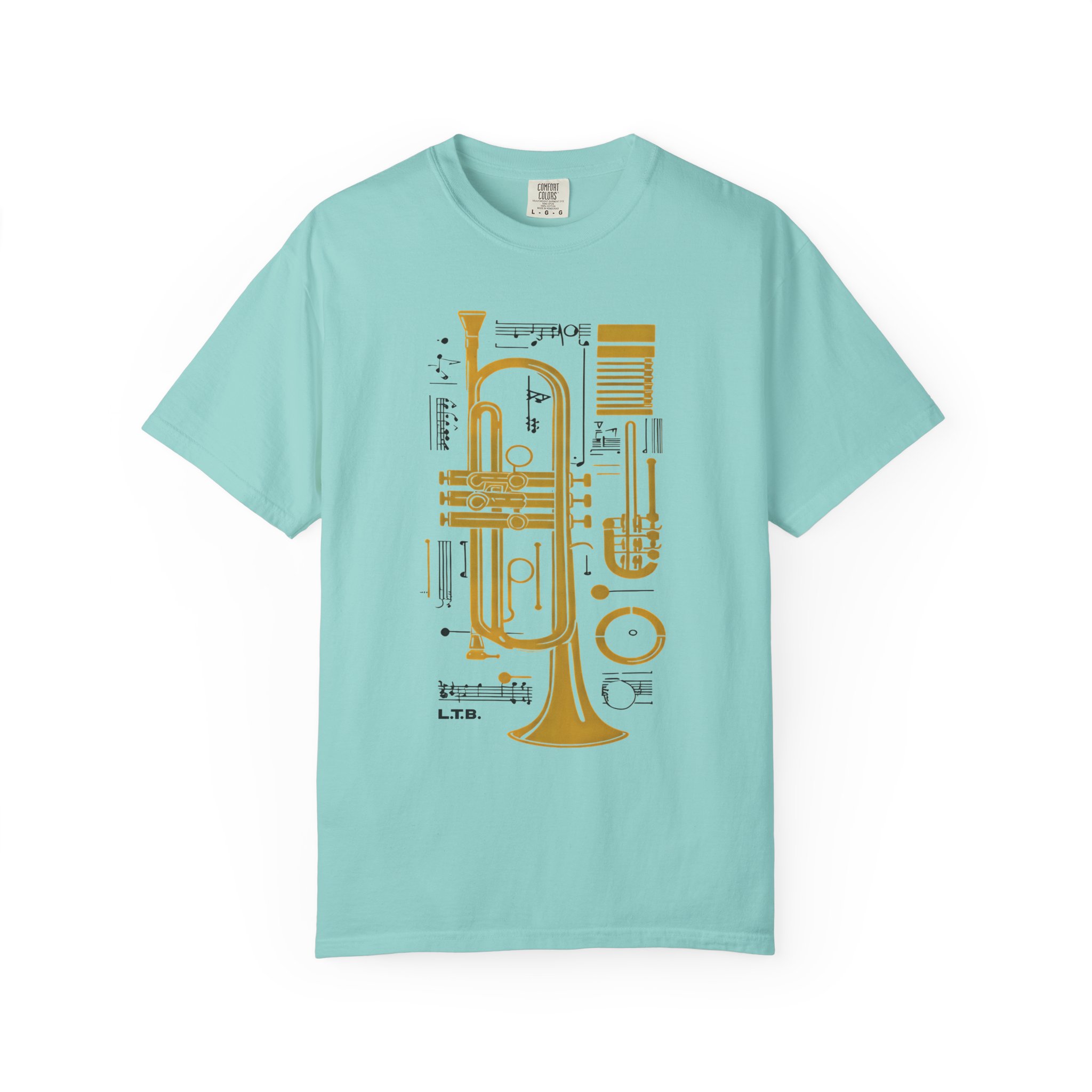 Abstract Jazz Trumpet T-Shirt — Modern Instrument Art Tee - Image 8