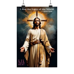 Jesus 'I Am the Light of the World' | Inspirational Wall Art | Matte Vertical Poster