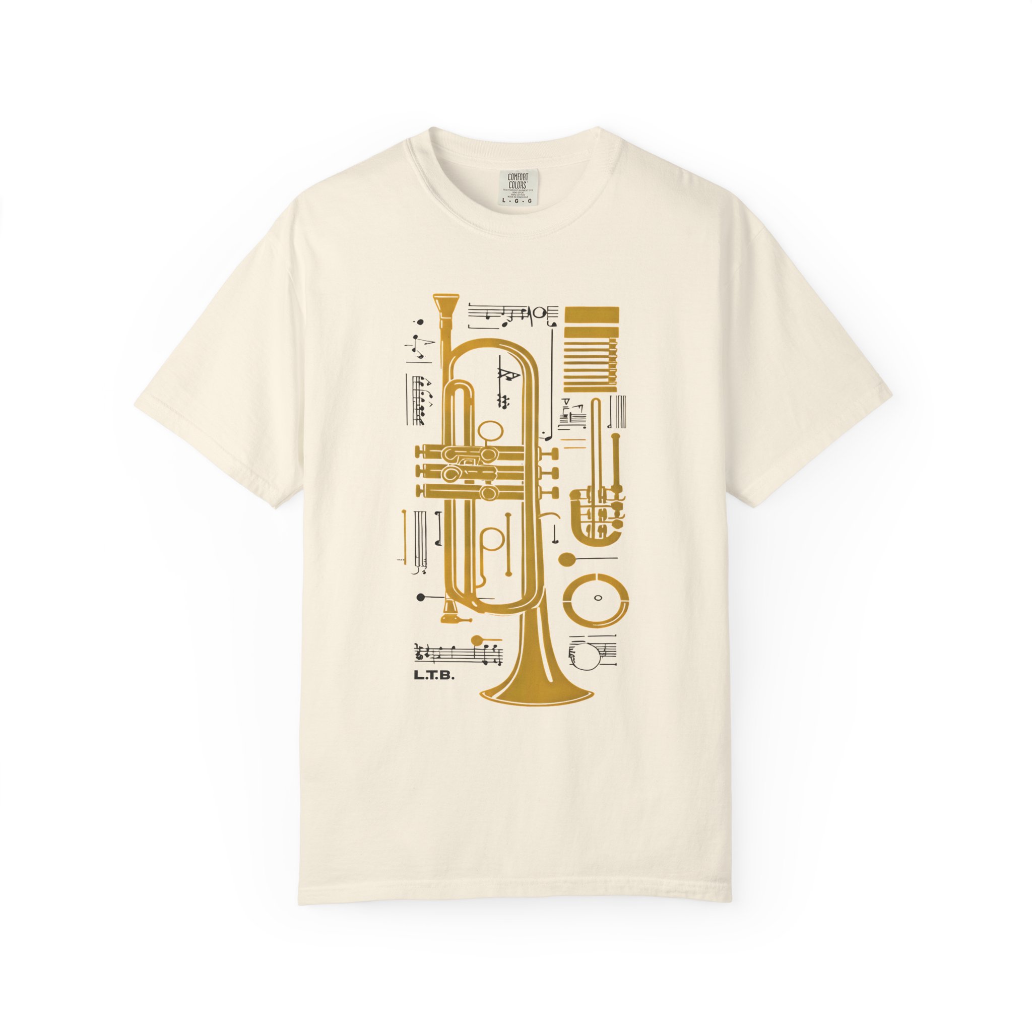 Abstract Jazz Trumpet T-Shirt — Modern Instrument Art Tee - Image 4