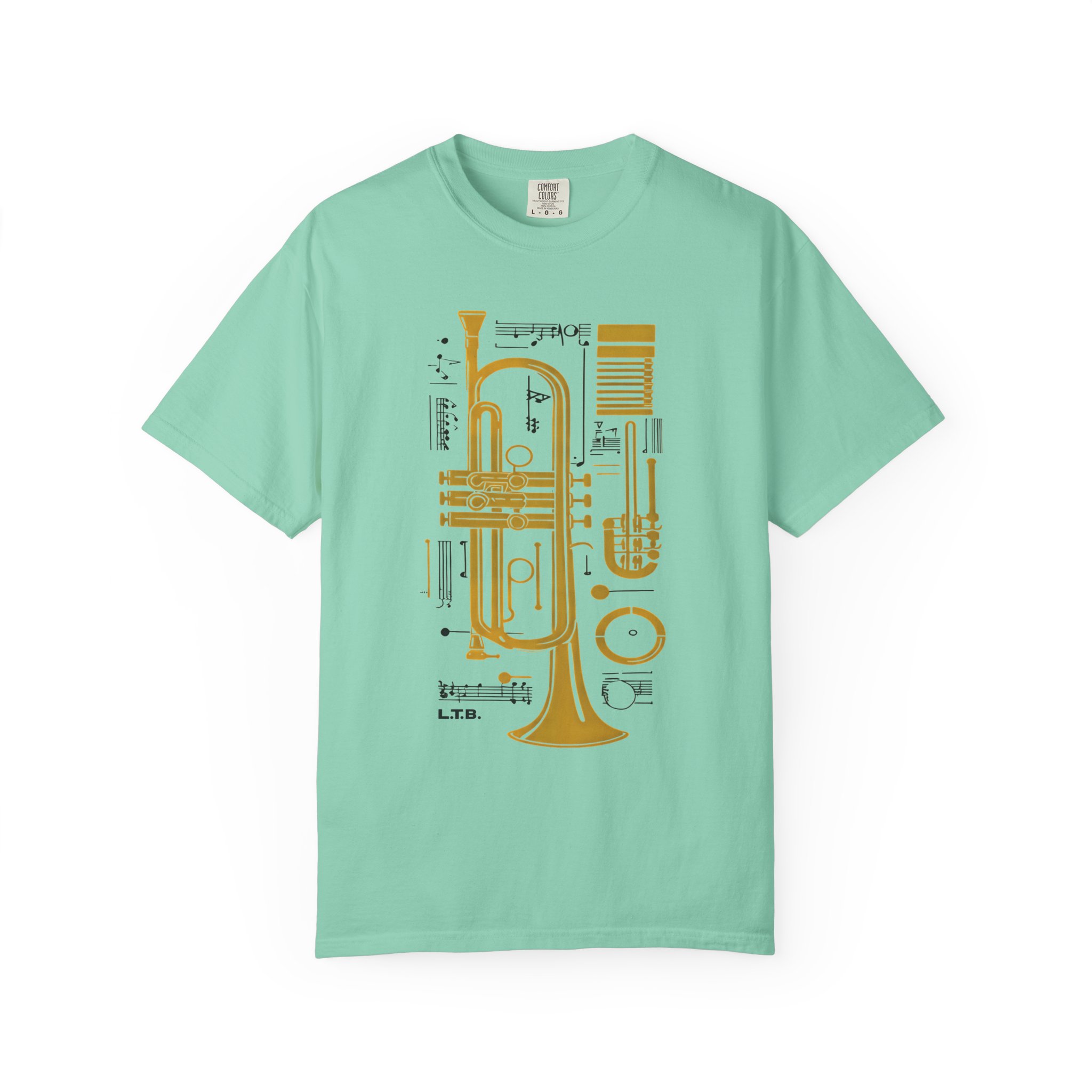 Abstract Jazz Trumpet T-Shirt — Modern Instrument Art Tee - Image 7
