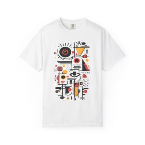 Abstract Geometric Art T-Shirt — Modern Mid-Century Graphic Tee
