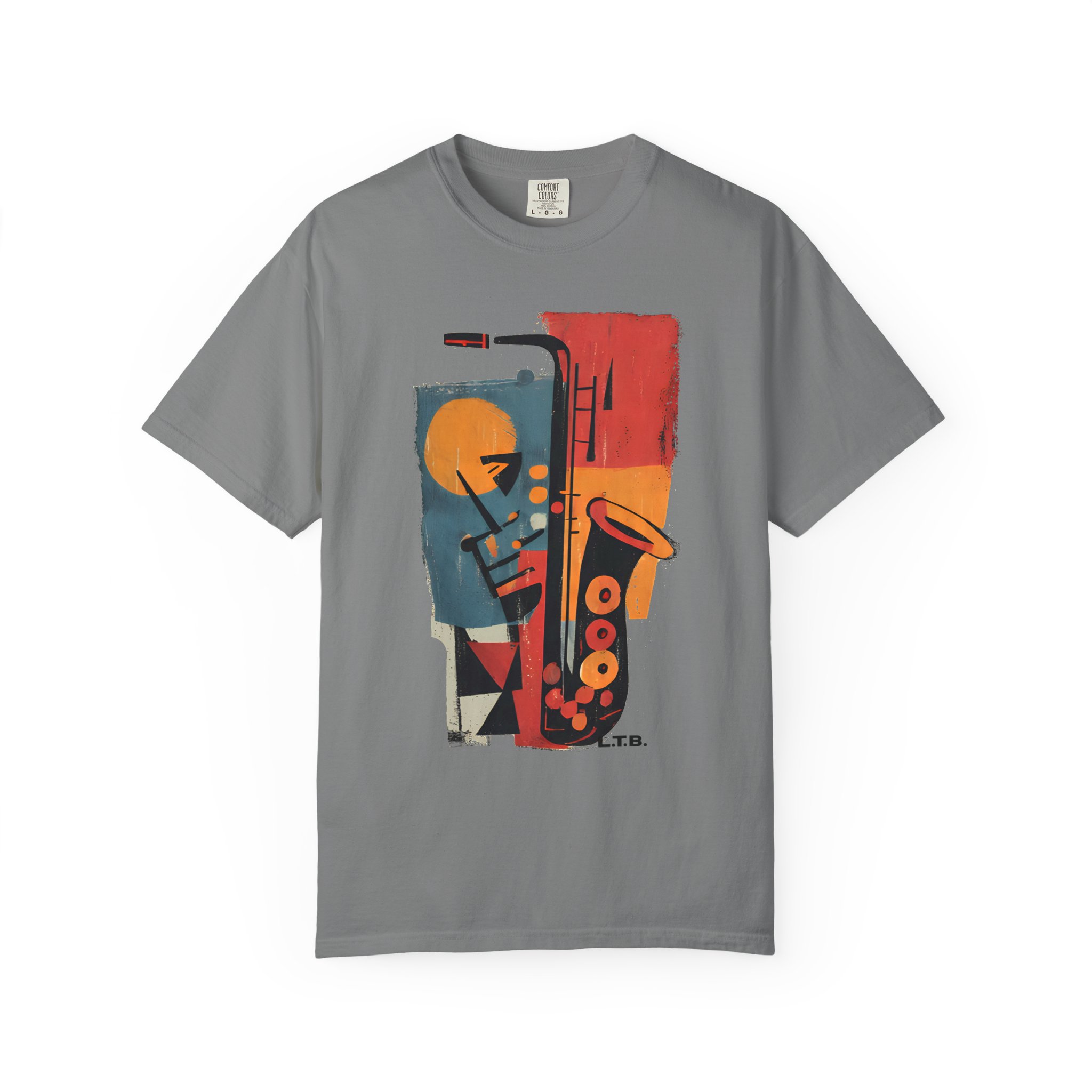 Jazz Saxophone Graphic T-Shirt — Vintage Abstract Music Tee - Image 5