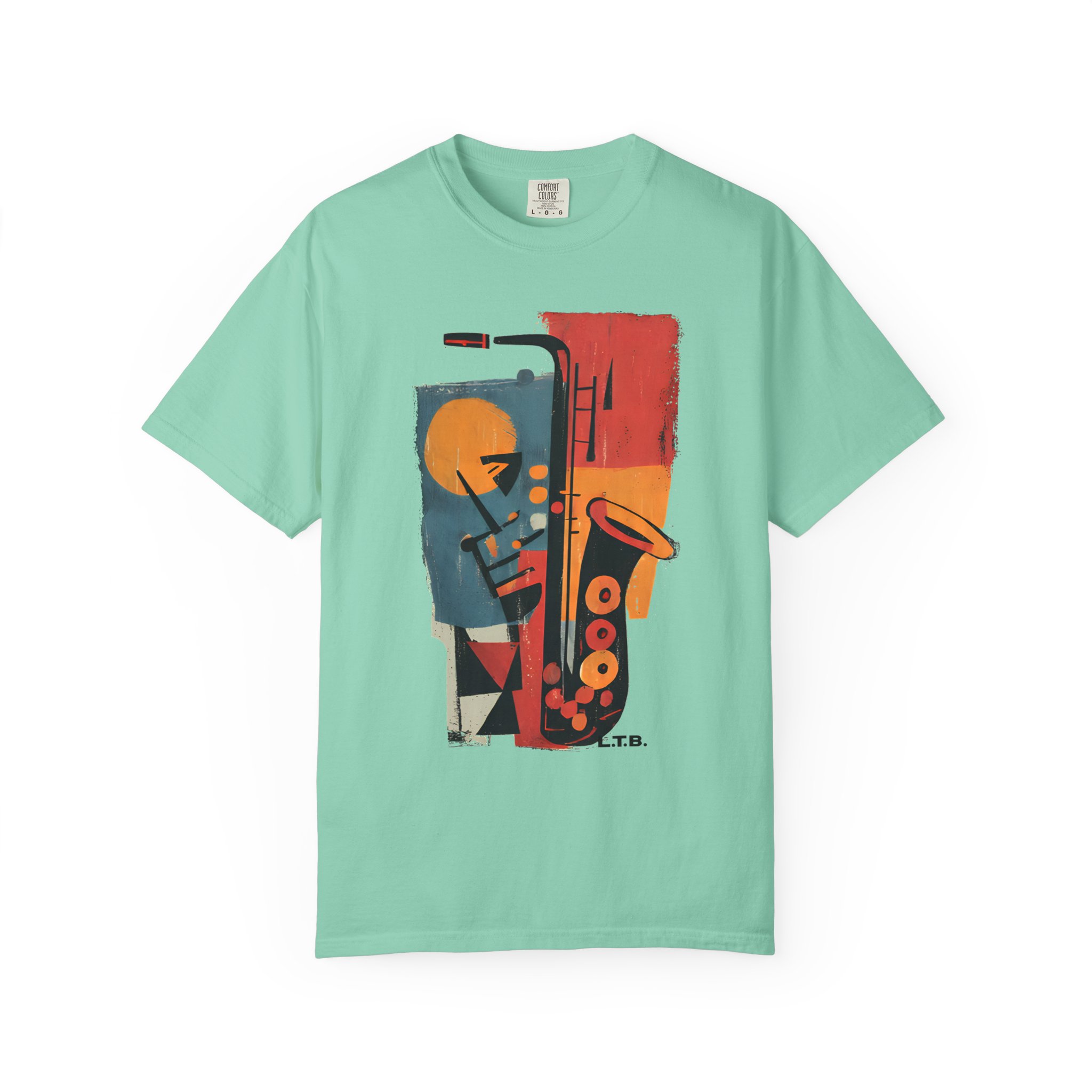 Jazz Saxophone Graphic T-Shirt — Vintage Abstract Music Tee - Image 7