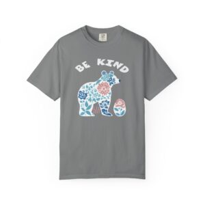 Be Kind Floral Bear T-shirt — Inspirational Animal Graphic Tee LW Edition