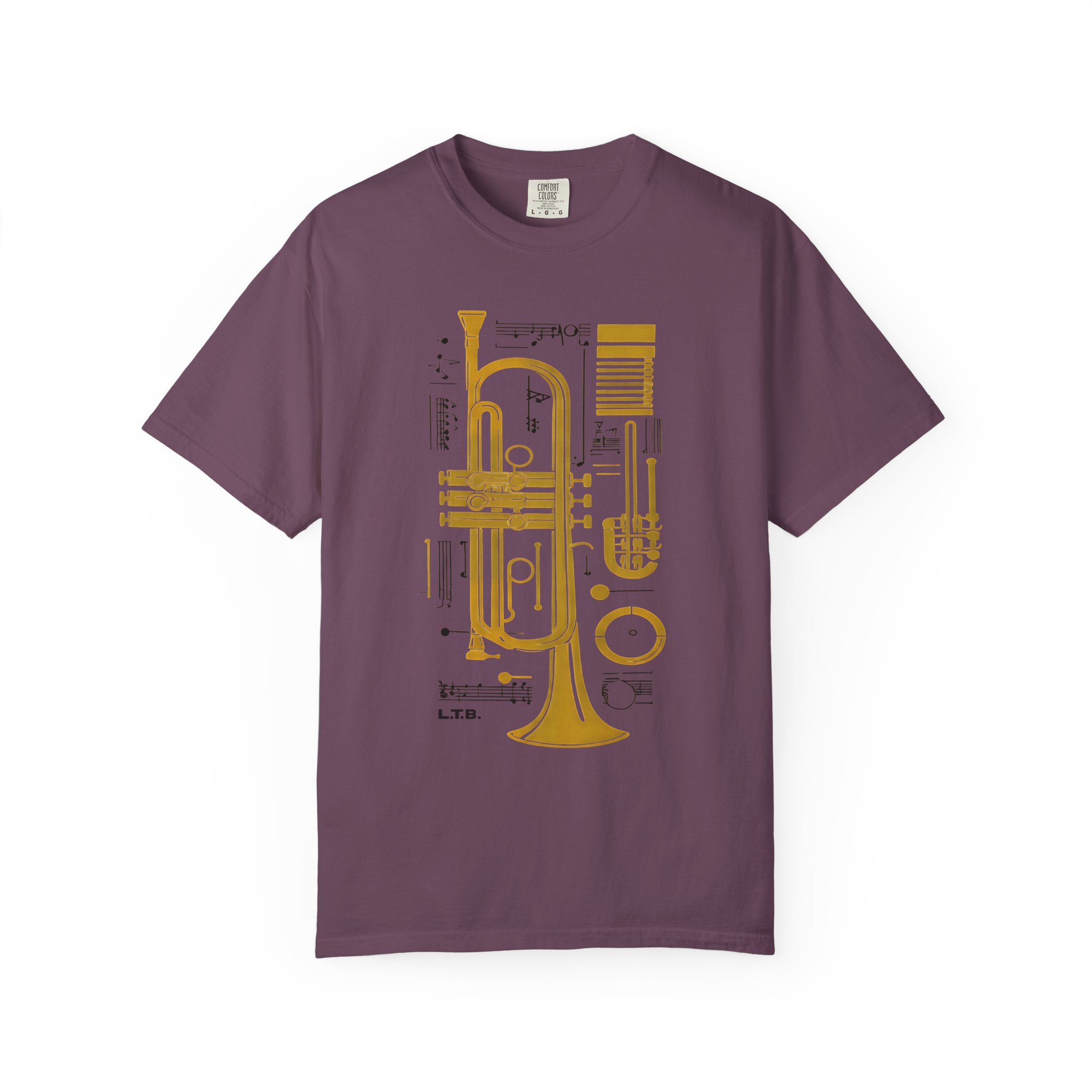 Abstract Jazz Trumpet T-Shirt — Modern Instrument Art Tee - Image 12