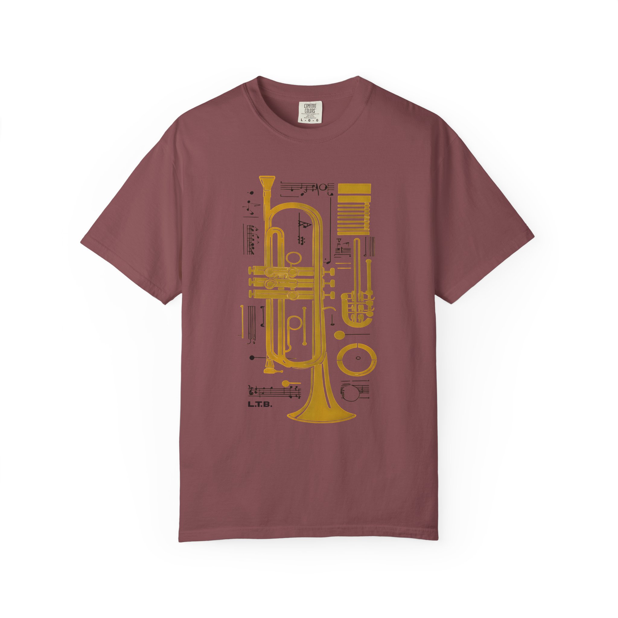 Abstract Jazz Trumpet T-Shirt — Modern Instrument Art Tee - Image 3