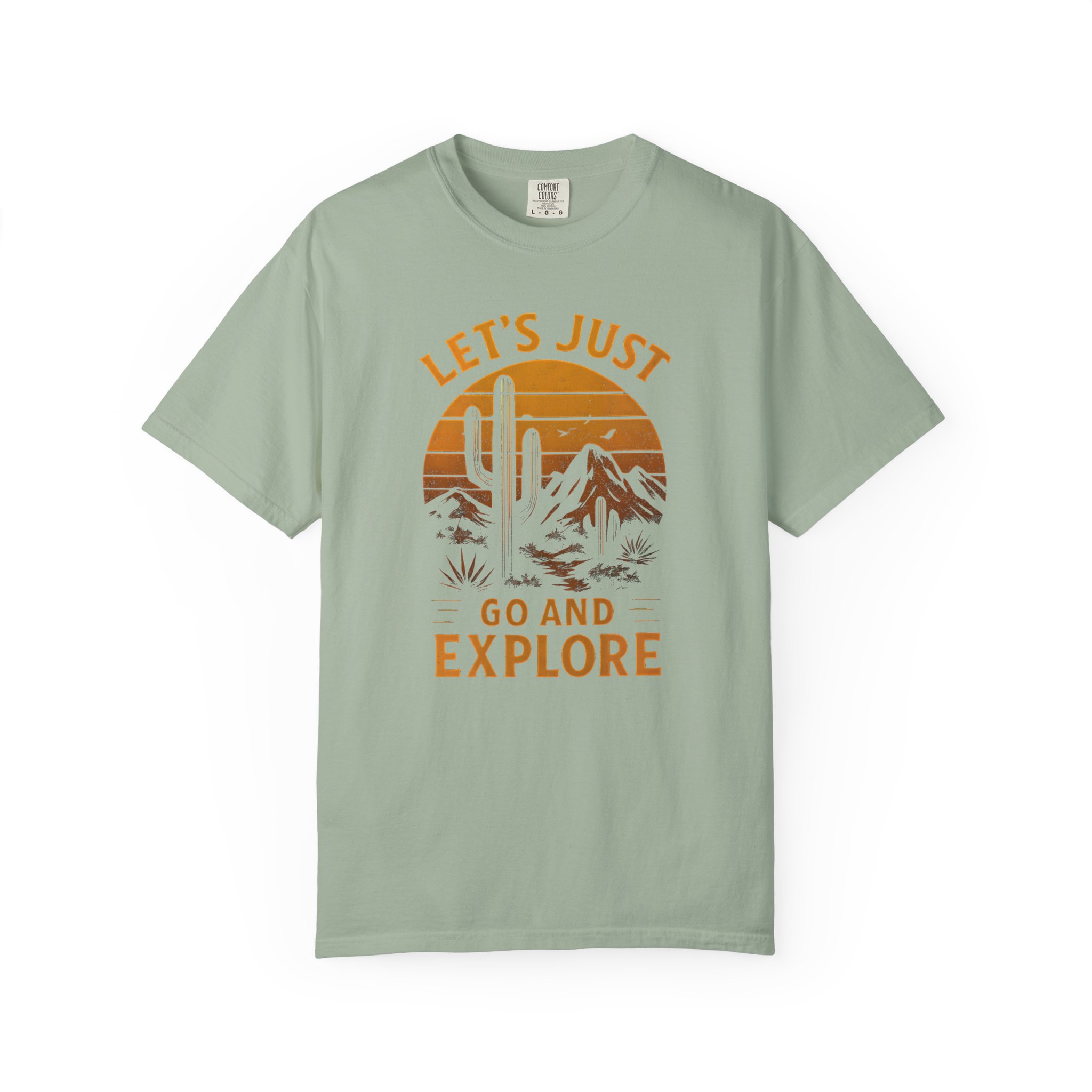 Retro 'Let's Just Go and Explore' Desert Adventure T-Shirt - Image 6