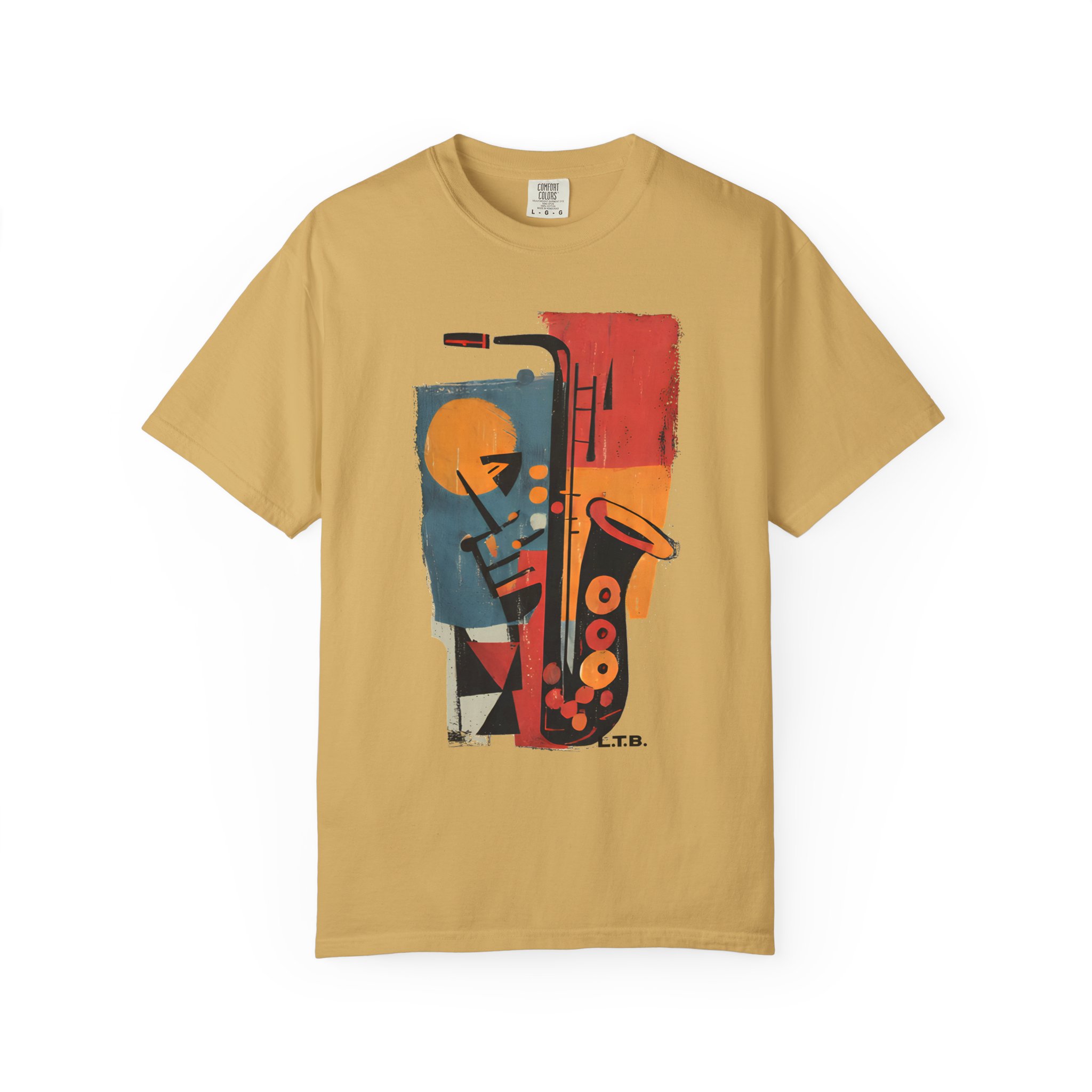 Jazz Saxophone Graphic T-Shirt — Vintage Abstract Music Tee - Image 4