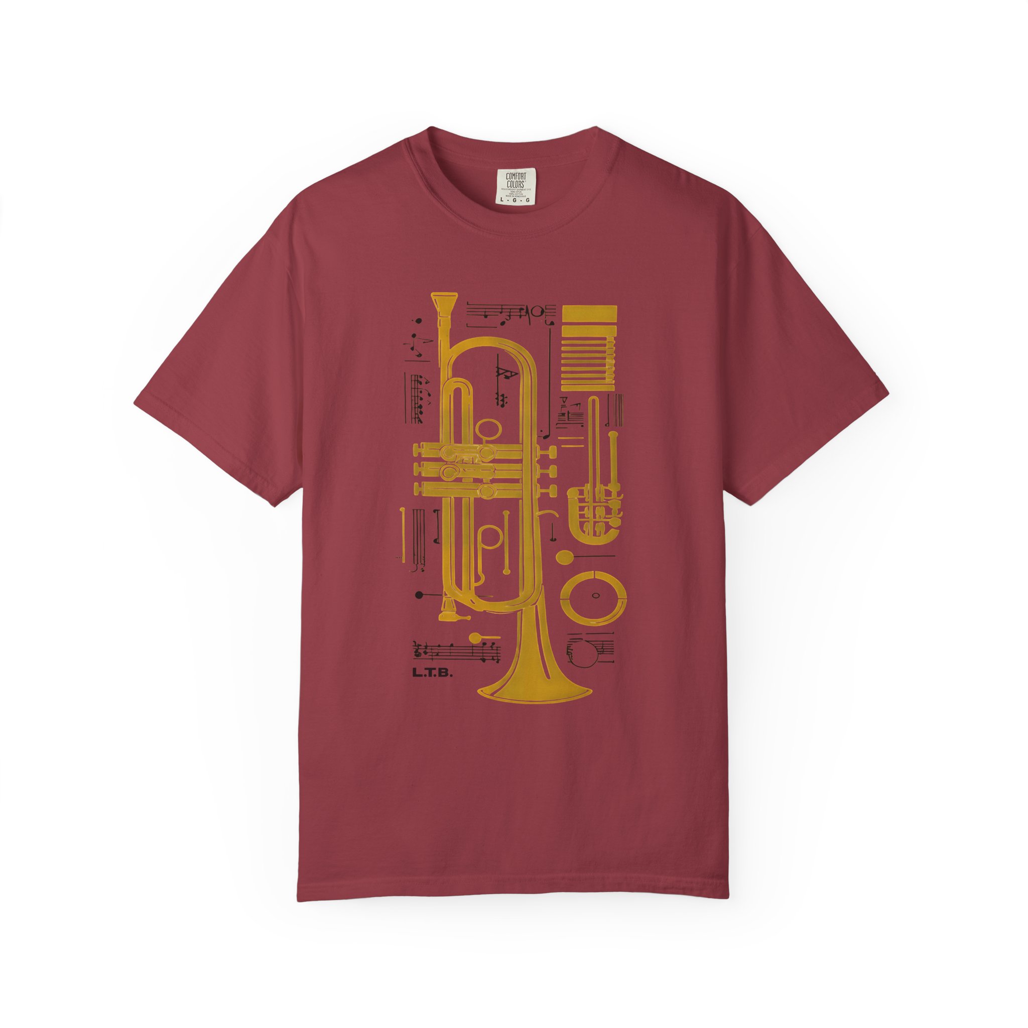 Abstract Jazz Trumpet T-Shirt — Modern Instrument Art Tee - Image 13
