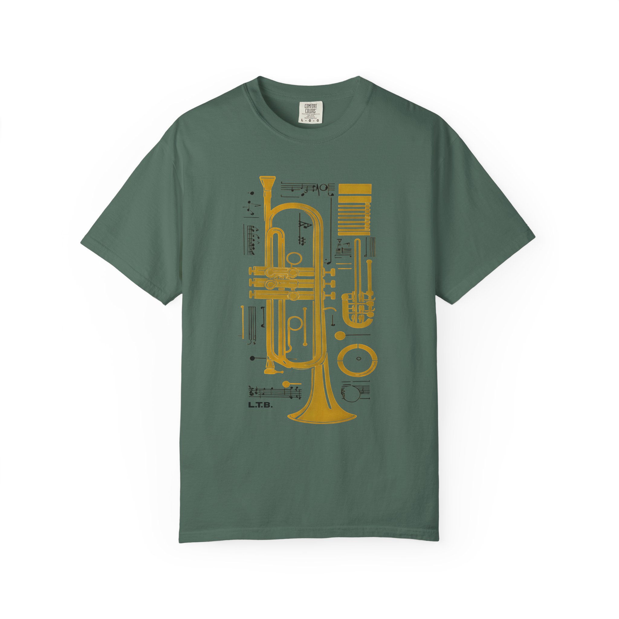 Abstract Jazz Trumpet T-Shirt — Modern Instrument Art Tee - Image 9