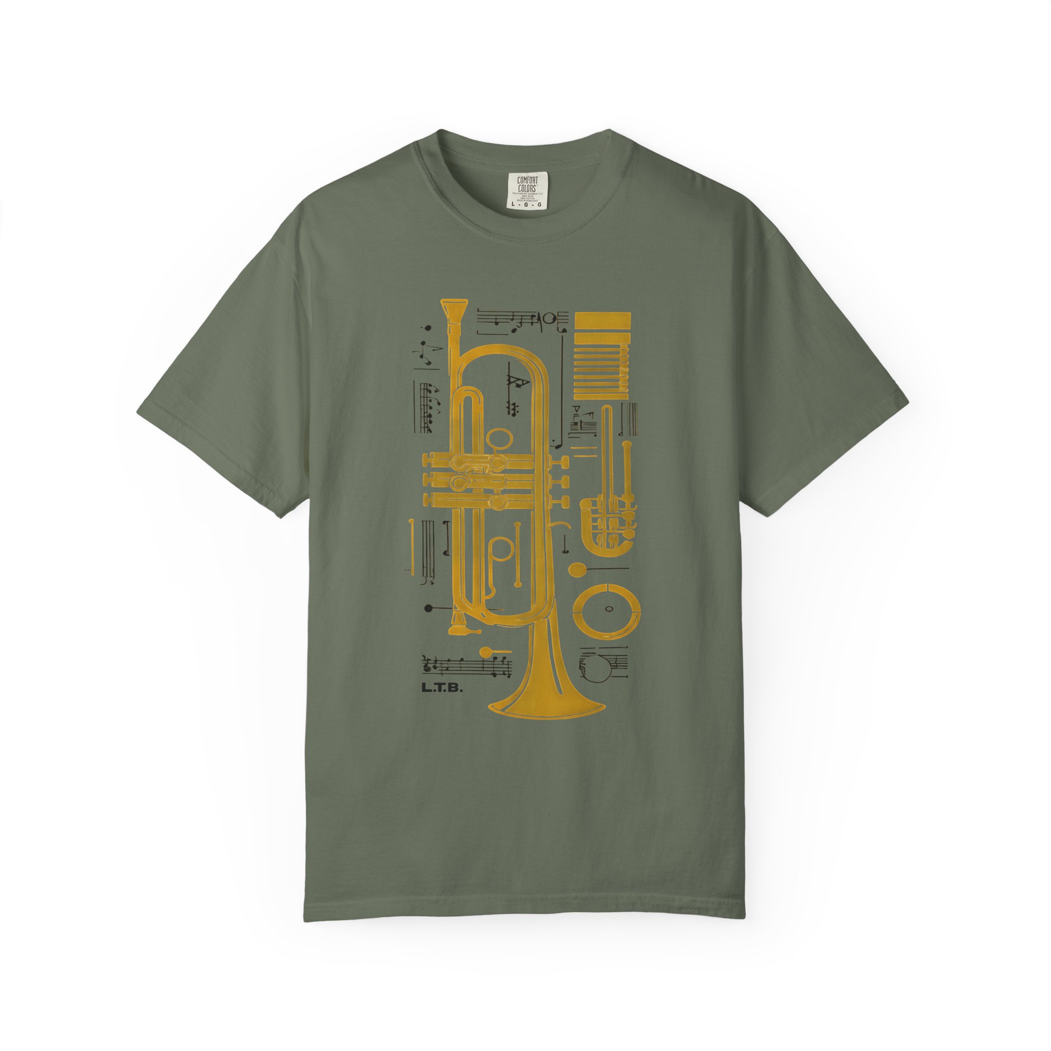 Abstract Jazz Trumpet T-Shirt — Modern Instrument Art Tee - Image 6