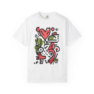 Abstract Love Art T-Shirt — Modern Emotional Graphic Tee