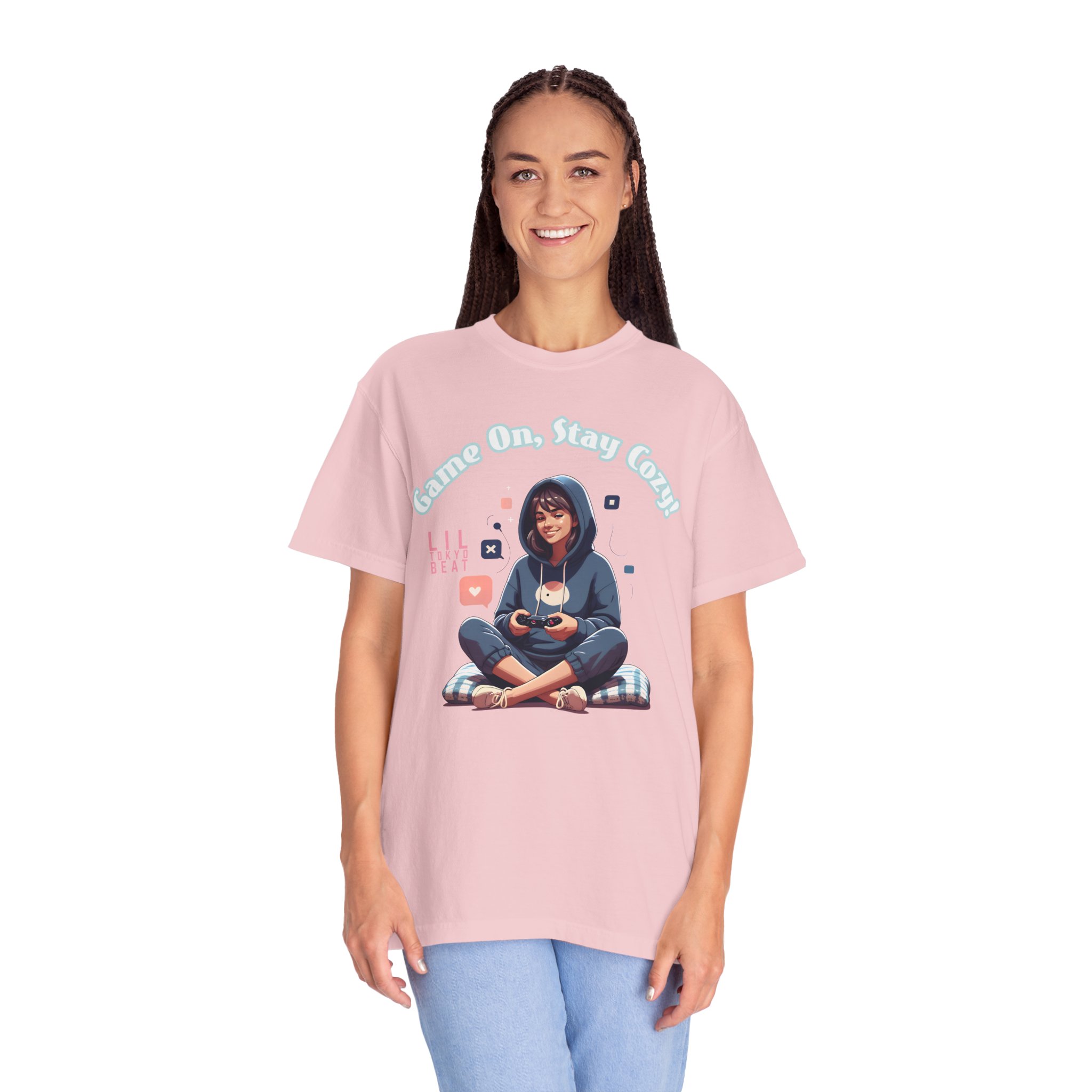 Gamer Girl Graphic T-Shirt — "Game On, Stay Cozy" - Image 9