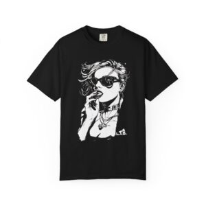 Bold Monochrome Portrait T-Shirt |  Woman with Sunglasses Graphic Tee