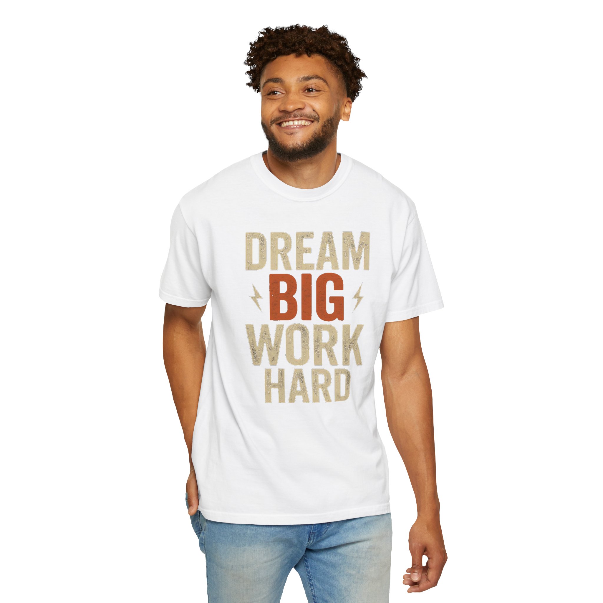 Dream Big Work Hard T‑Shirt — Motivational Graphic Tee for Goal Getters - Image 2