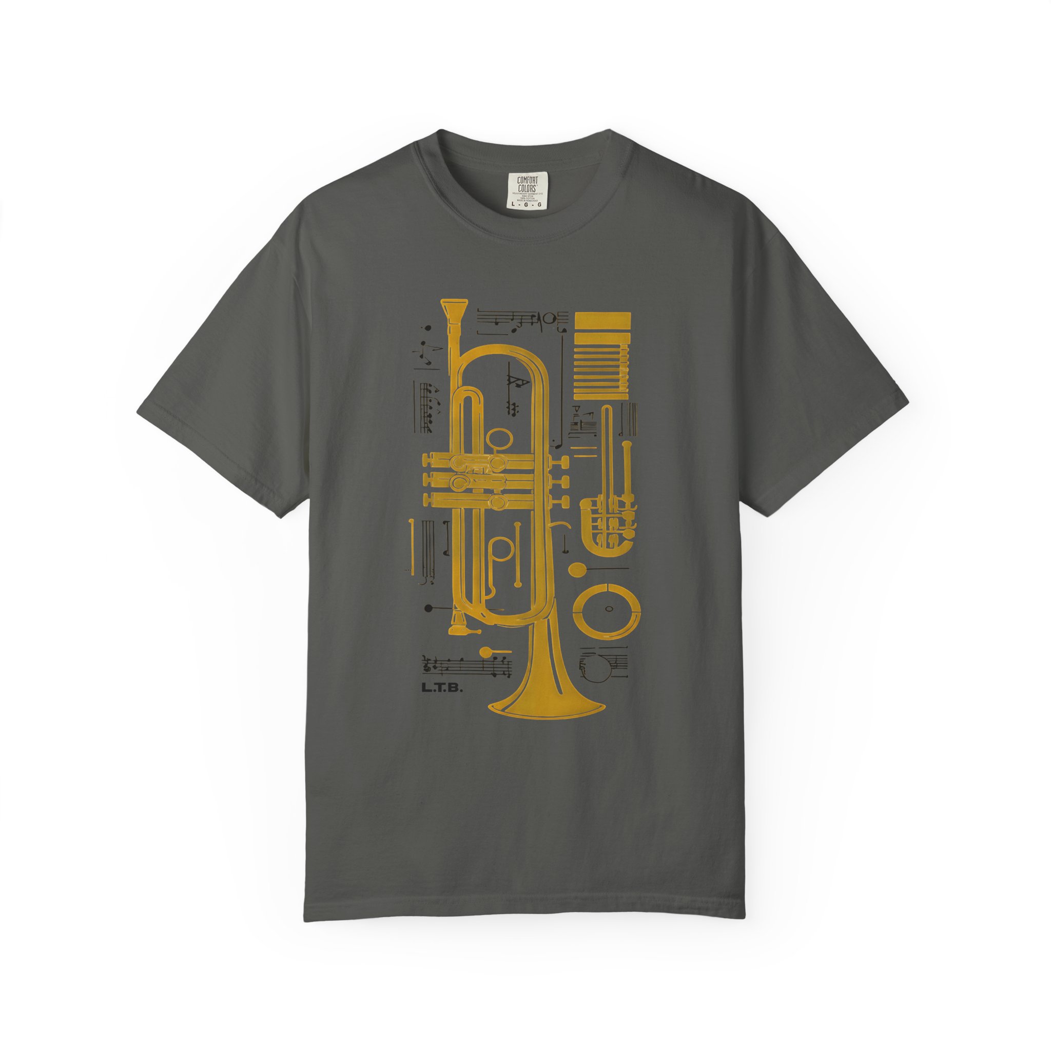 Abstract Jazz Trumpet T-Shirt — Modern Instrument Art Tee - Image 5
