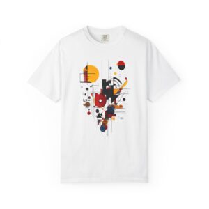 Abstract Geometric Street Art Tee — Modern Bauhaus Style Graphic Shirt