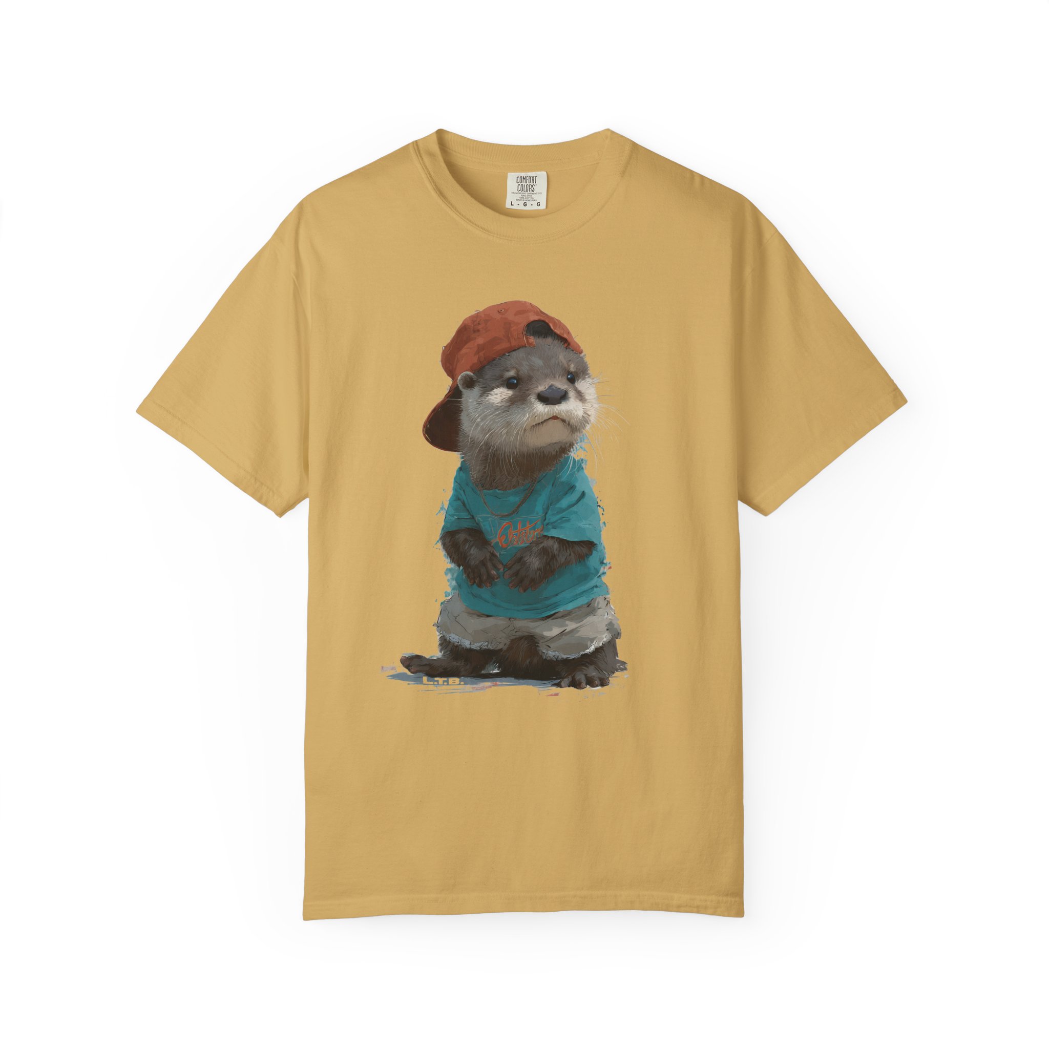 Otter in a Cap T-Shirt — Cute Casual Graphic Tee for Animal Lovers - Image 4
