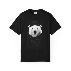 Polar Bear Portrait T-Shirt — Bear in Beanie Graphic Tee