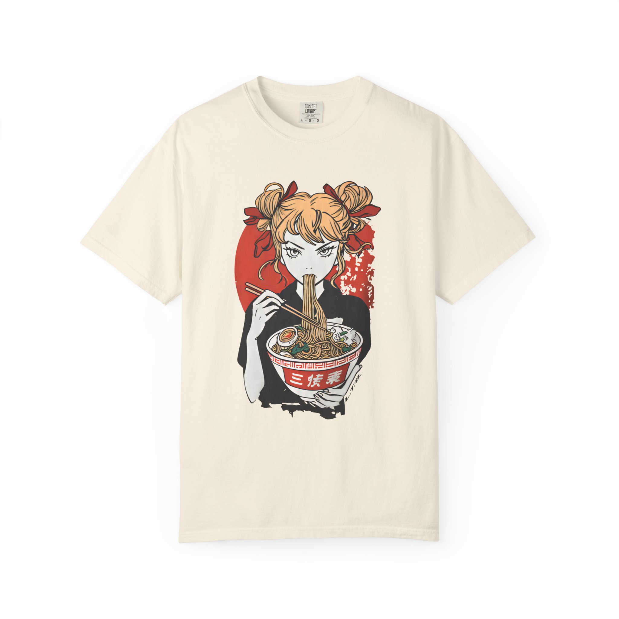 Anime Ramen Girl T-Shirt — Japanese Noodle Art Graphic Tee - Image 3