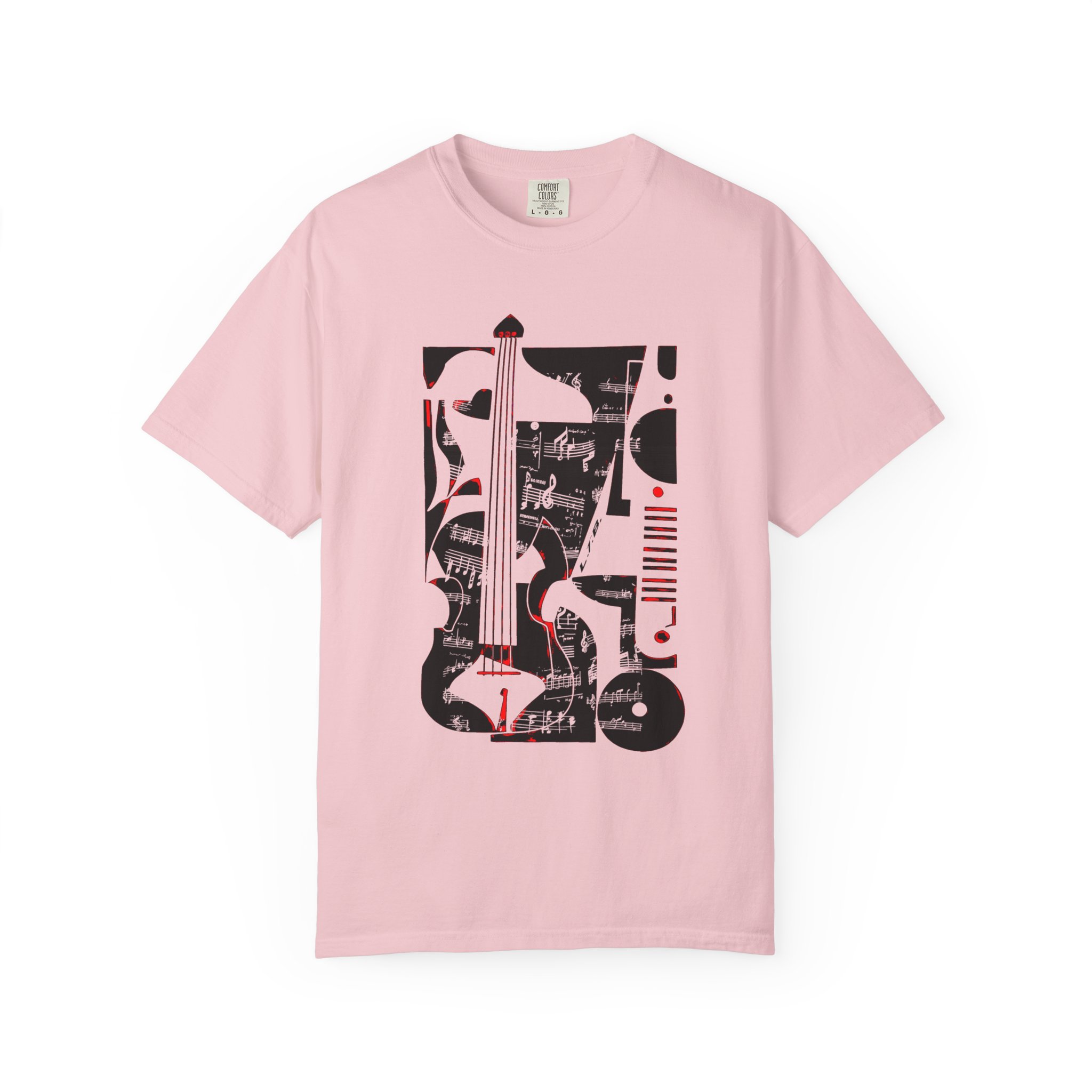 Abstract Bass & Music Notes T-Shirt — Modern Jazz Instrument Art Tee - Image 12