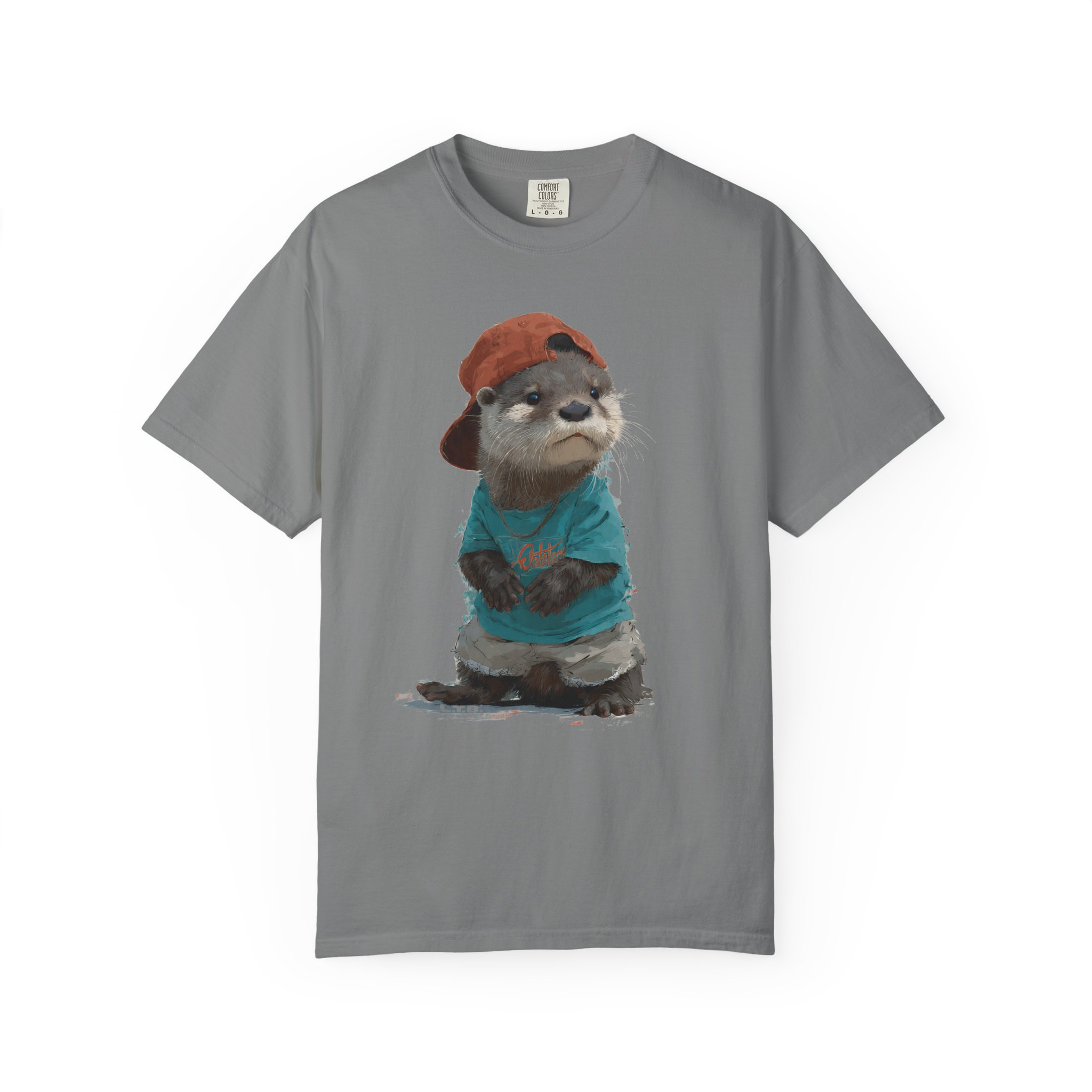 Otter in a Cap T-Shirt — Cute Casual Graphic Tee for Animal Lovers - Image 5