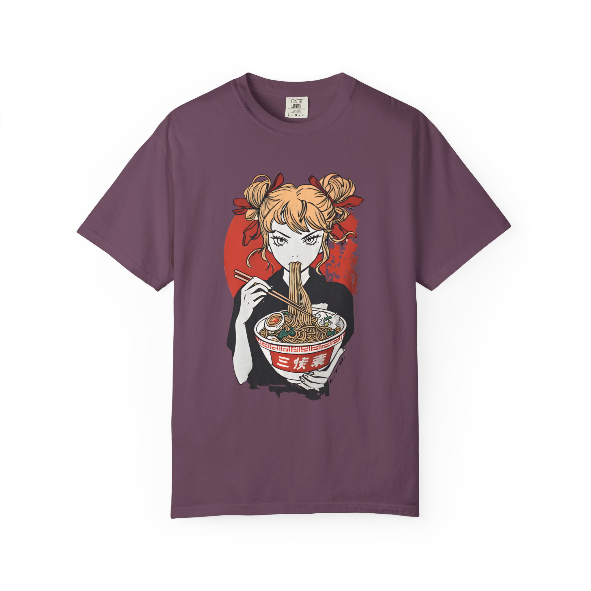 Anime Ramen Girl T-Shirt — Japanese Noodle Art Graphic Tee - Image 13