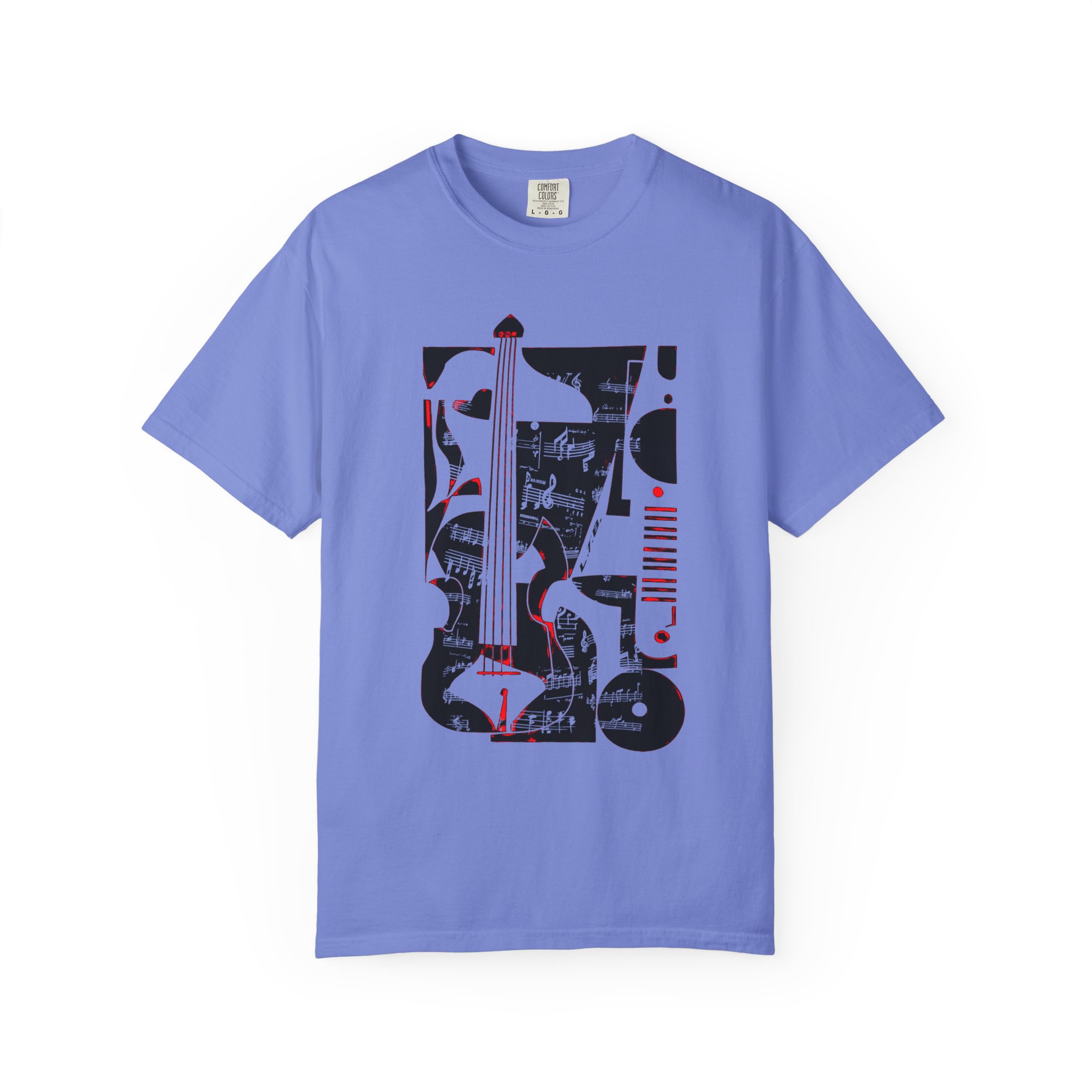 Abstract Bass & Music Notes T-Shirt — Modern Jazz Instrument Art Tee - Image 10