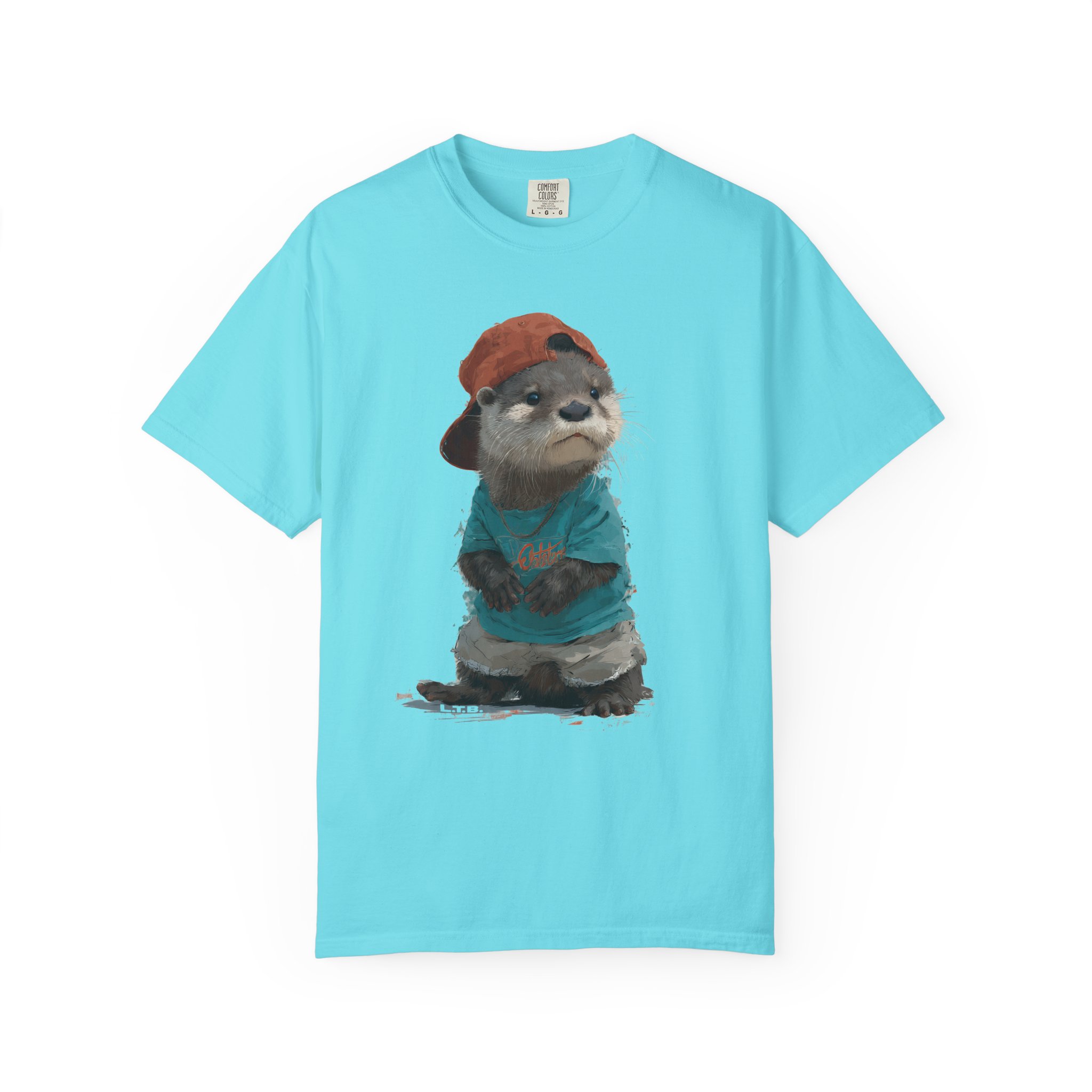 Otter in a Cap T-Shirt — Cute Casual Graphic Tee for Animal Lovers - Image 10