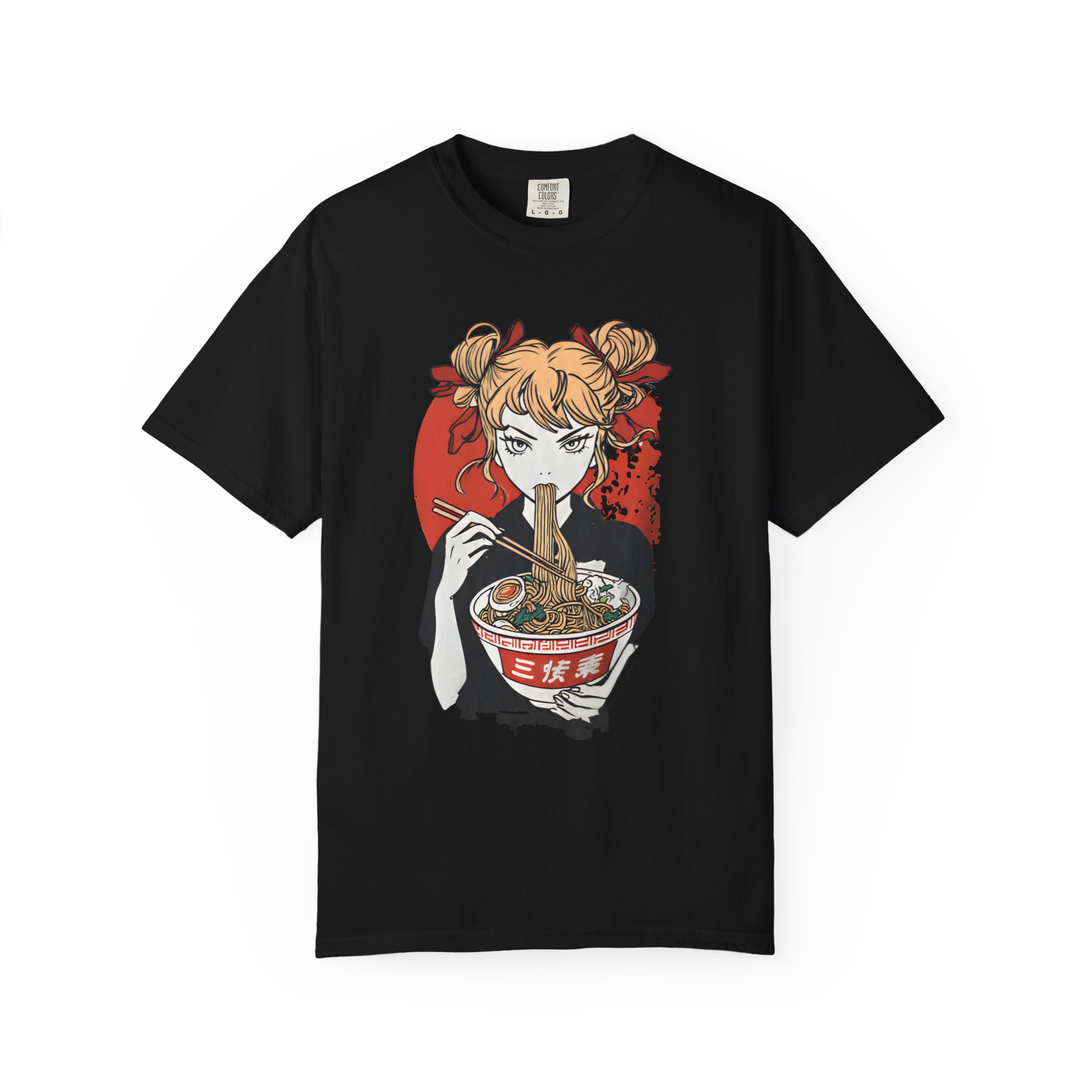 Anime Ramen Girl T-Shirt — Japanese Noodle Art Graphic Tee - Image 9