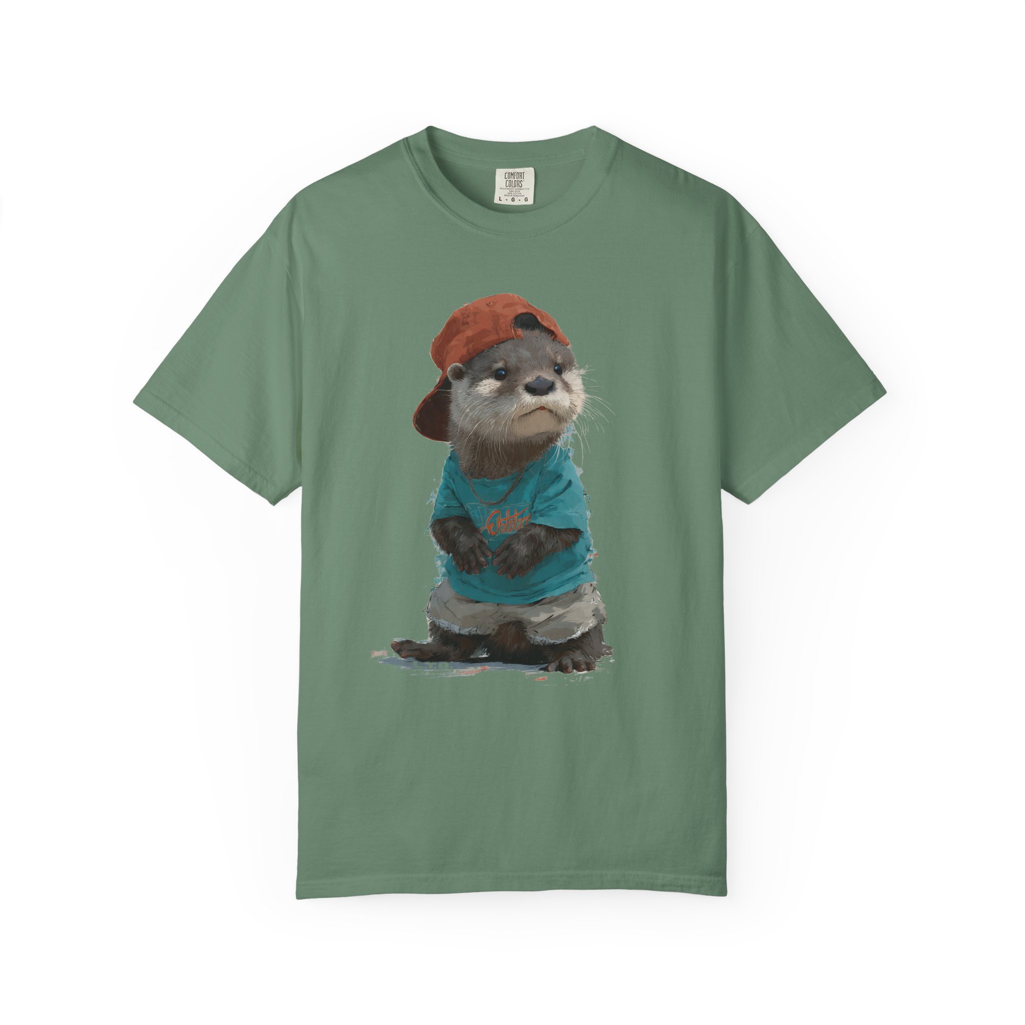 Otter in a Cap T-Shirt — Cute Casual Graphic Tee for Animal Lovers - Image 9