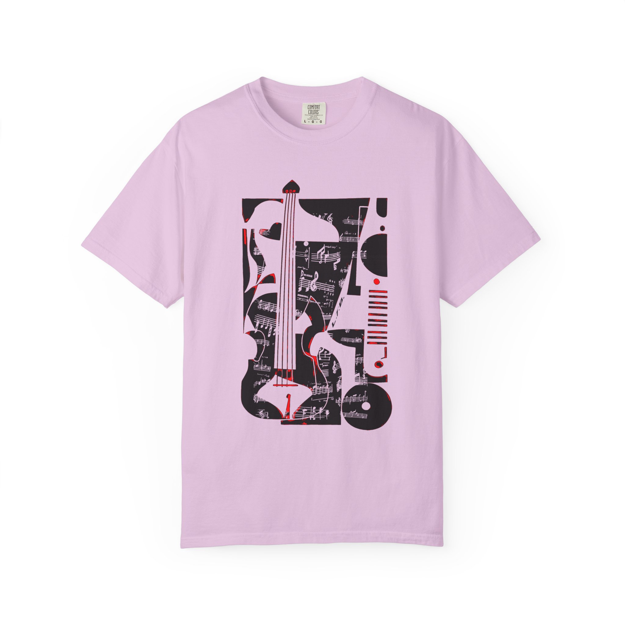 Abstract Bass & Music Notes T-Shirt — Modern Jazz Instrument Art Tee - Image 11