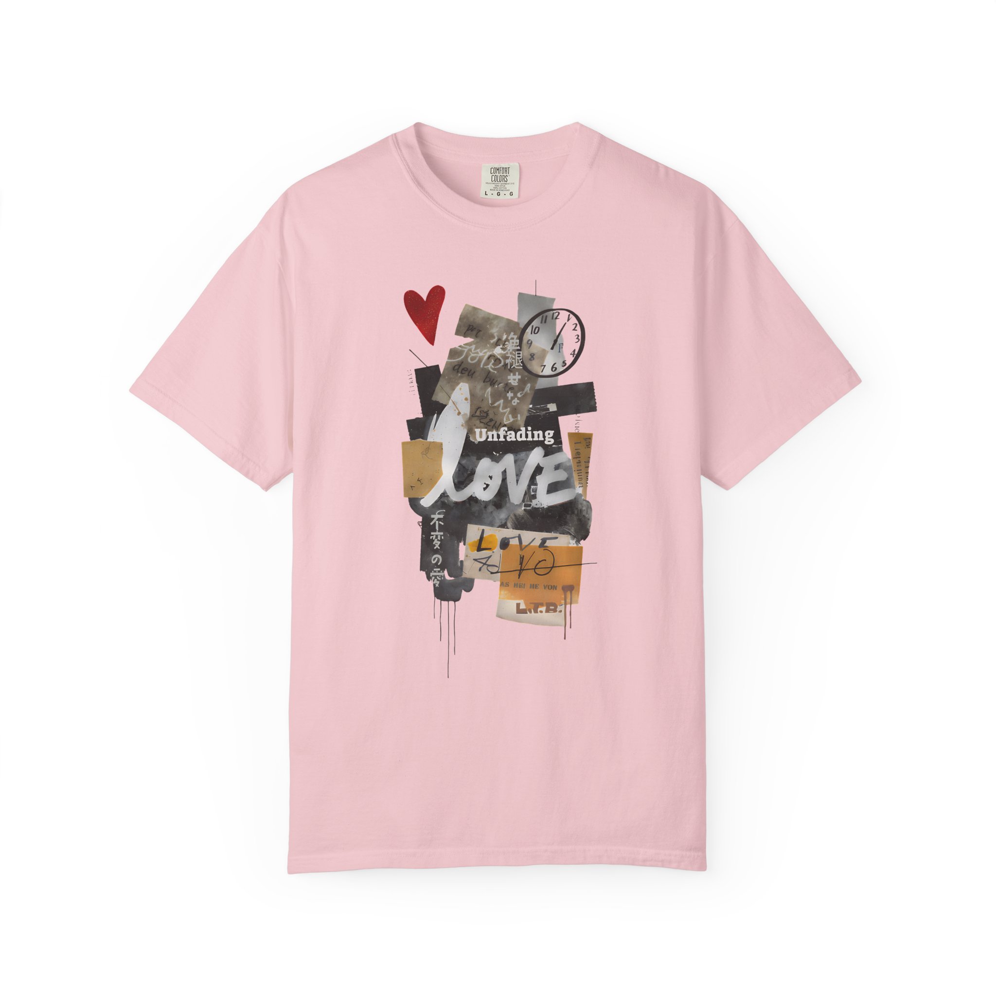Unfading Love T-Shirt – Artistic Collage Graphic Tee - Image 11