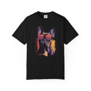 Cool French Bulldog Sunglasses T-Shirt – Retro Dog Graphic K.A.T. Tee
