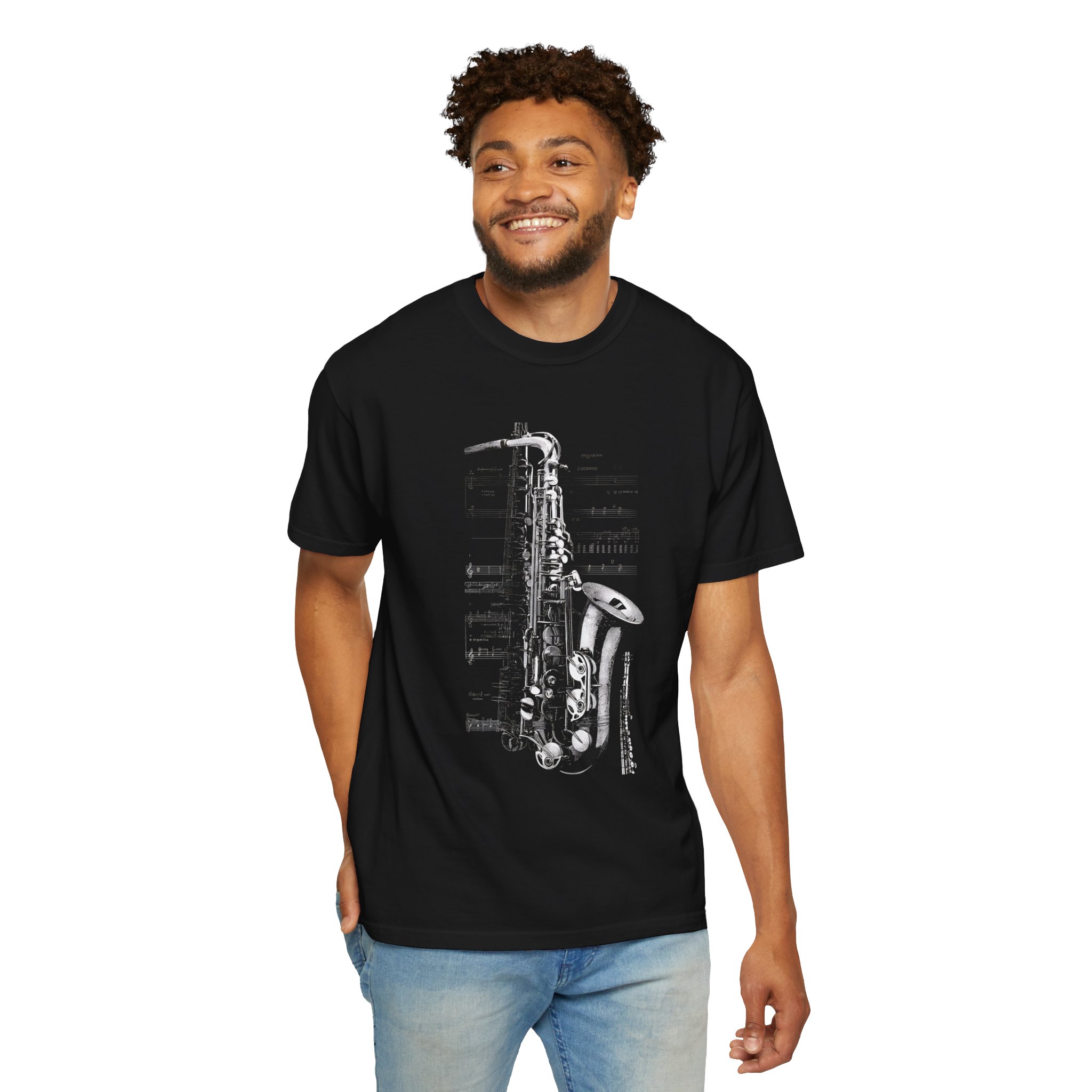 Vintage Saxophone T-Shirt — Retro Jazz Instrument Graphic Tee - Image 3