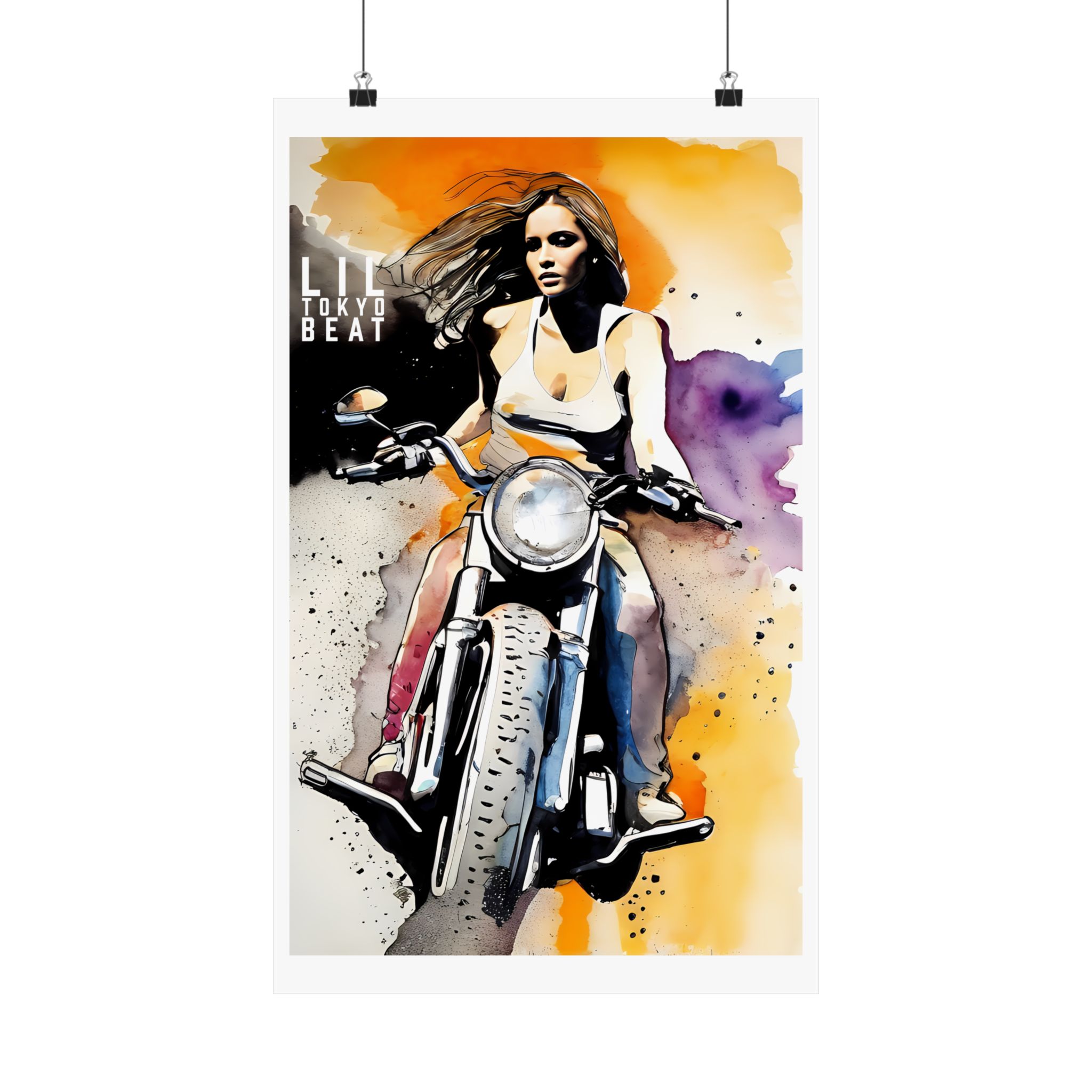 Motorcycle Girl Wall Art | Tokyo Street Style Poster - Image 7