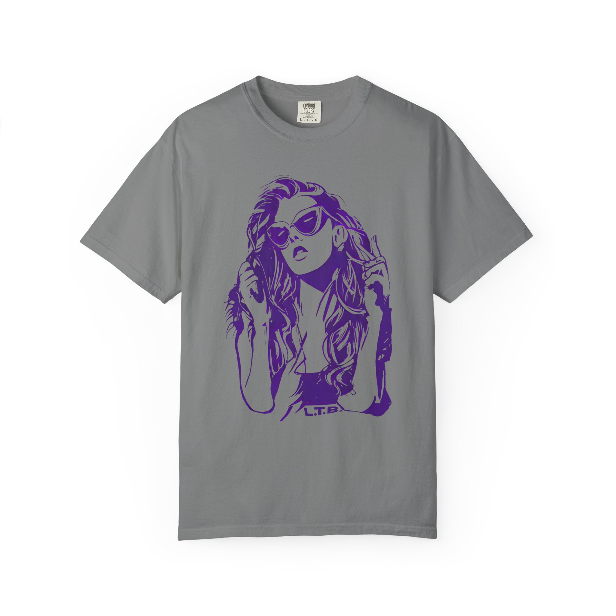 Retro Sunglasses Girl T-Shirt – Music Festival Aesthetic Graphic Tee - Image 4