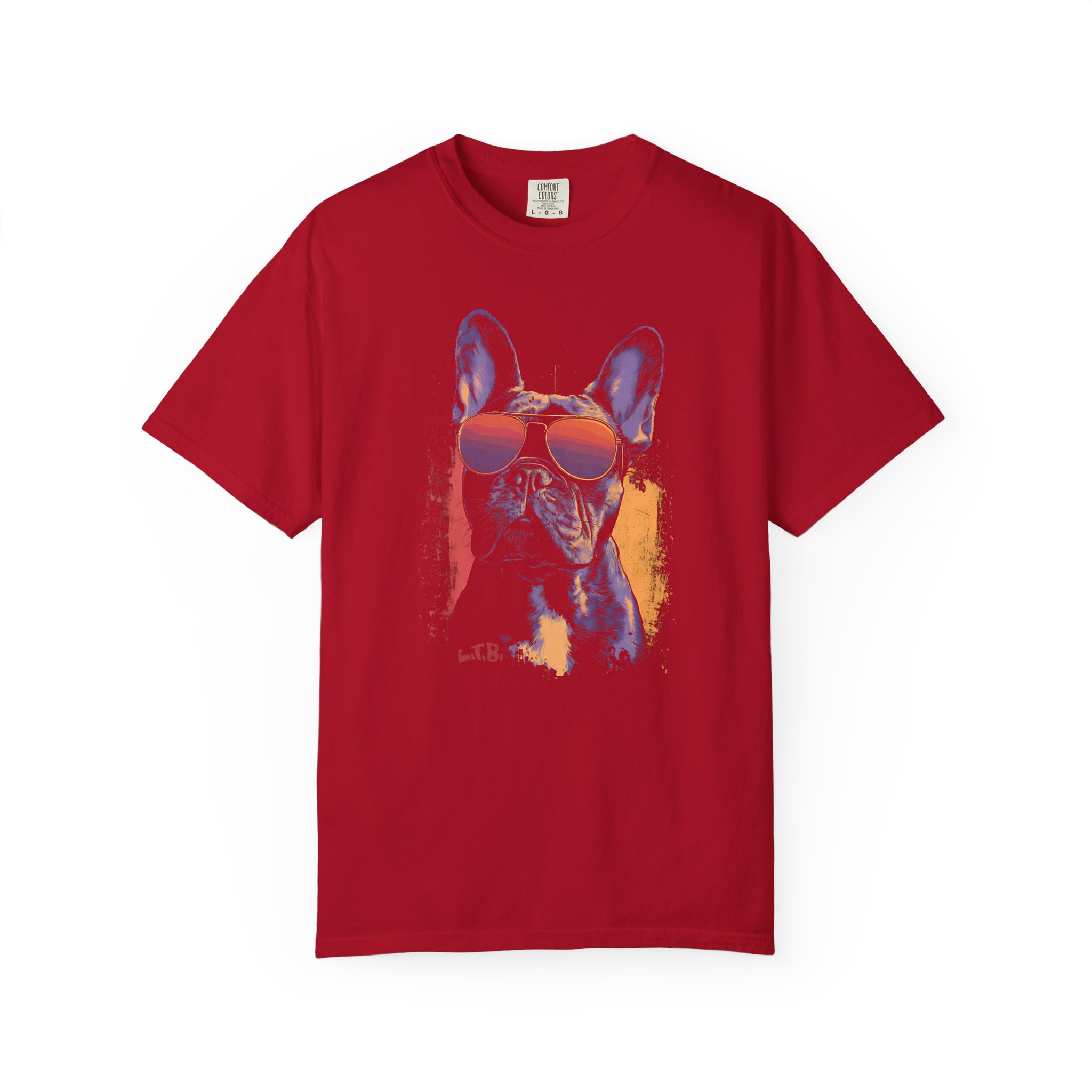 Cool French Bulldog Sunglasses T-Shirt – Retro Dog Graphic K.A.T. Tee - Image 6