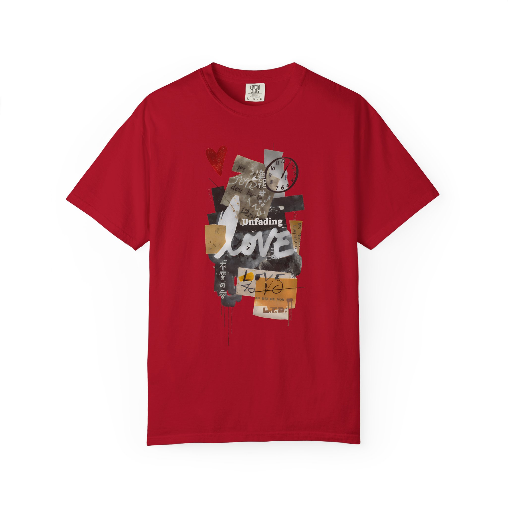 Unfading Love T-Shirt – Artistic Collage Graphic Tee - Image 15