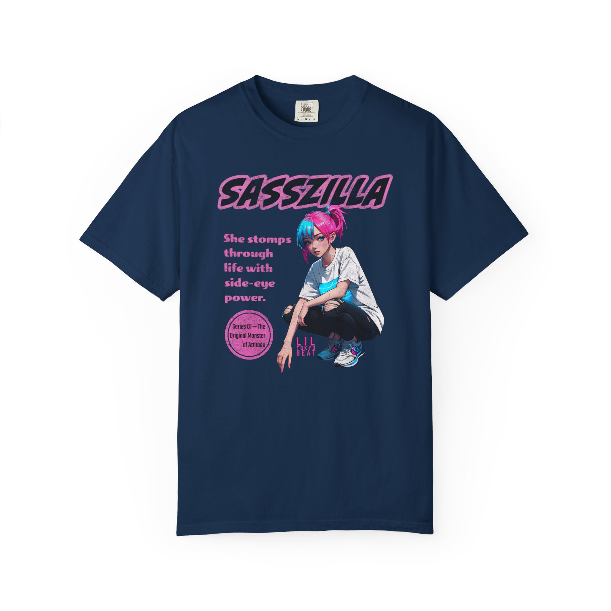 SASSZILLA Streetwear T-Shirt – Bold Anime Girl Power Graphic Tee, Series #1 - Image 9