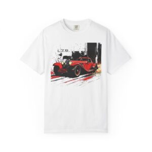 Vintage Red Roadster T-Shirt —  Classic Speed Urban Art Tee
