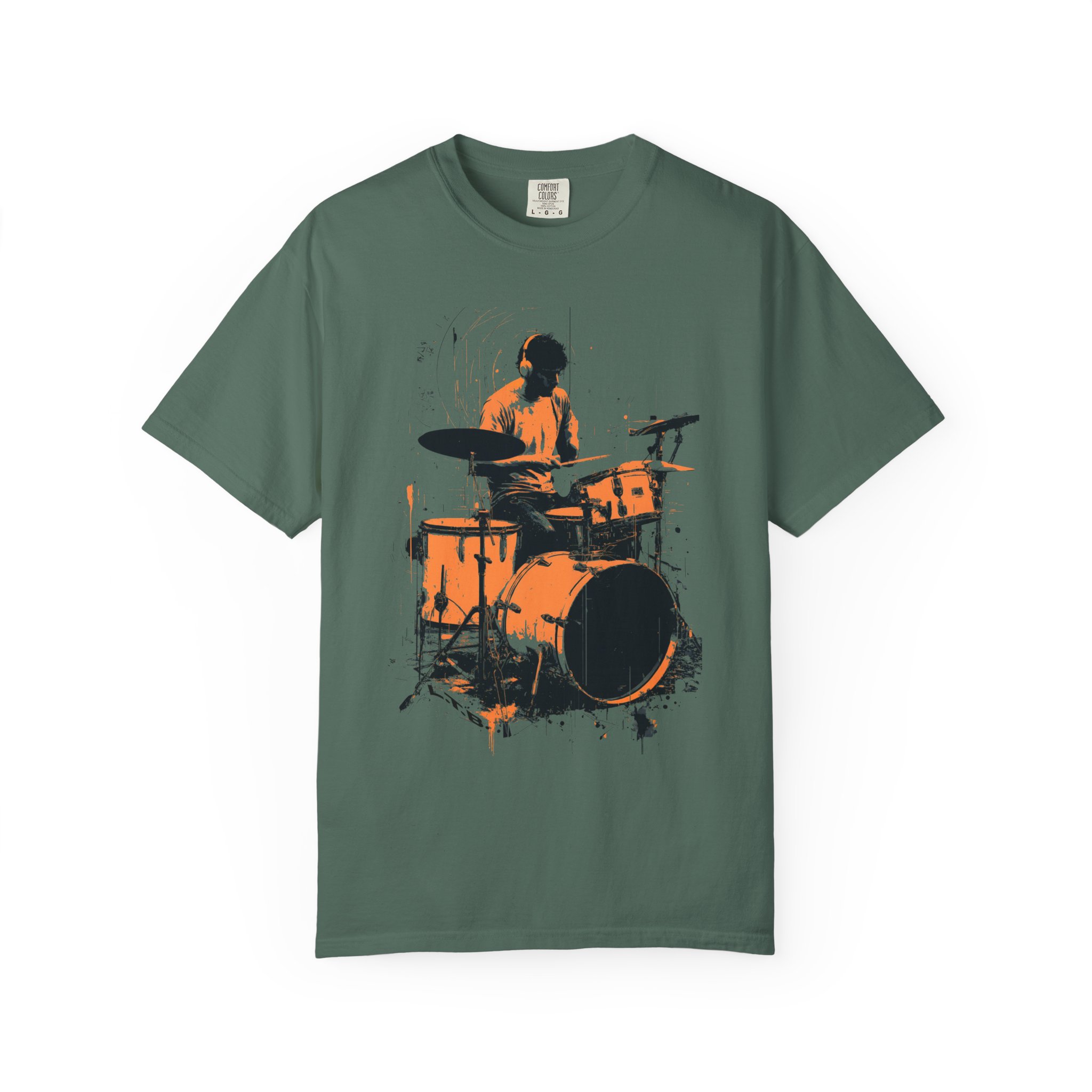 Drummer Silhouette T-Shirt — Vintage Band Music Tee for Musicians & Fans - Image 8