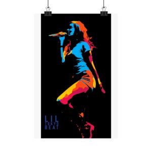 Neon Pop Singer Poster | Music Wall Art Decor